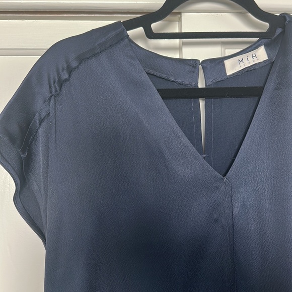 MIH - Navy 100% Silk Mini Sheath Dress. Small. - Picture 3 of 5